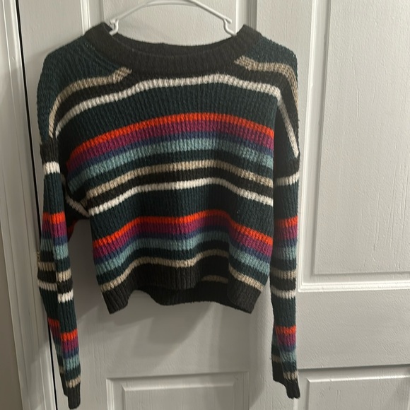 American Eagle Outfitters Sweaters - American Eagle Outfitters cozy crewneck striped sweater green size medium